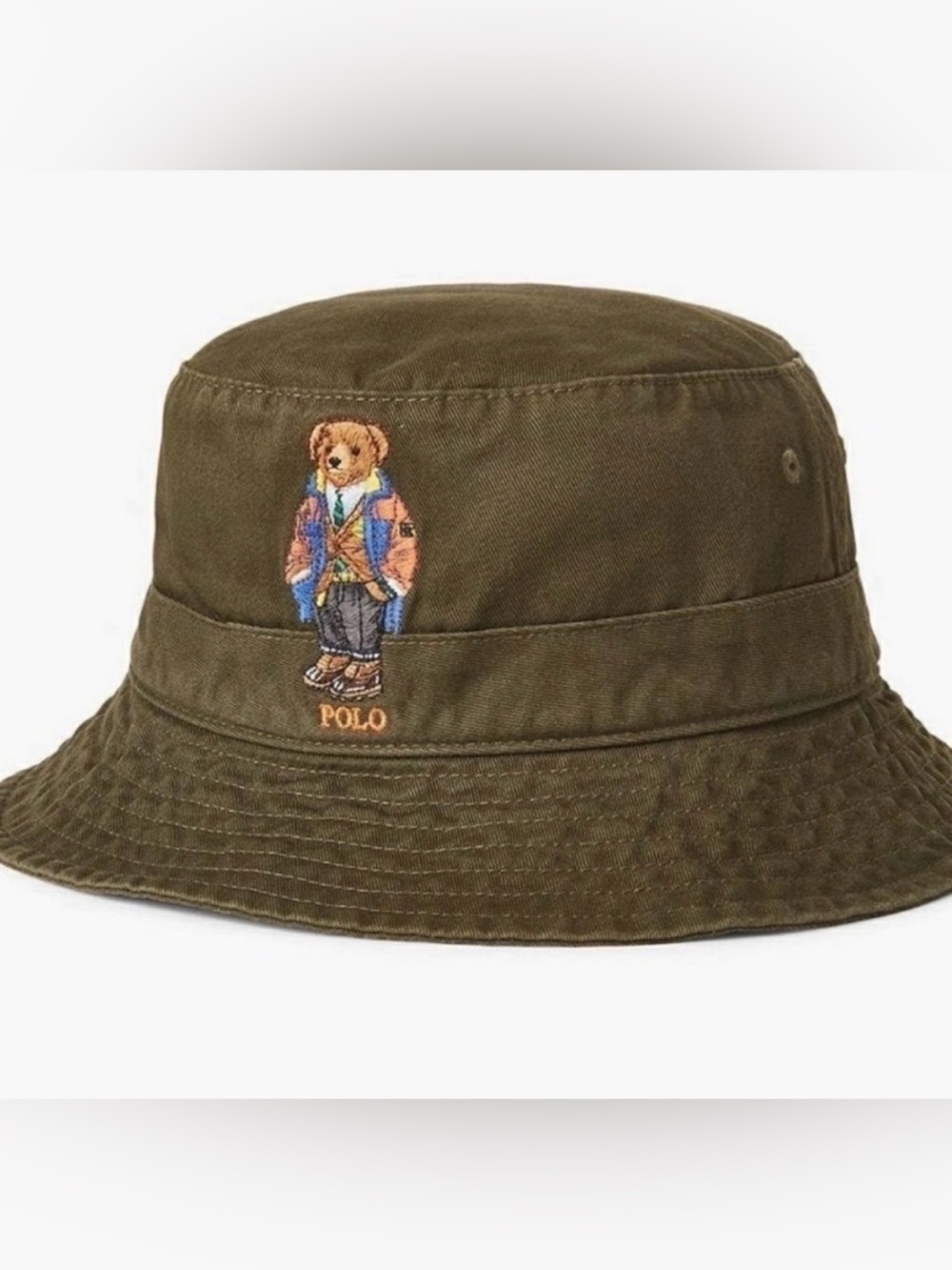 Polo Ralph Lauren Polo Bear Embroidered Chino Bucket Hat Green Large XL